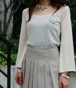 White Coordinate with Trifari
