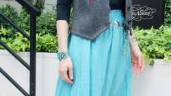 Black, Red and Turquoise Blue