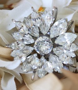 Clear Stone Brooch